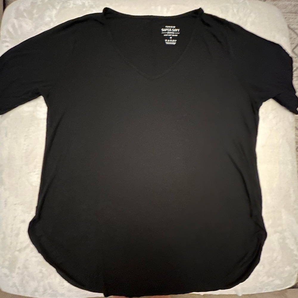 Torrid Black V-Neck Tee